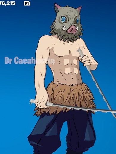Inosuke Hashibira Skin Showcase in Fortnite