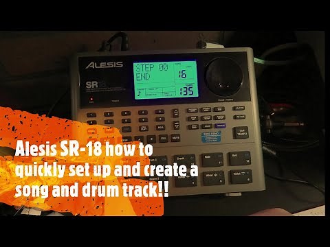 Alesis SR 18 how to program drum tracks and create a full song!!