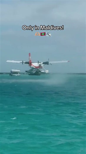 Maldives Adventure: Stand Right Next to a Taking Off Seaplane! 😍✈️🇲🇻 #Maldives #Travel