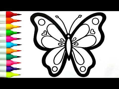 MONARCH BUTTERFLY, HOUSE, BIRD DRAWING || HOW To Draw A Simple Monarch Butterfly | Draw Butterfly 🦋