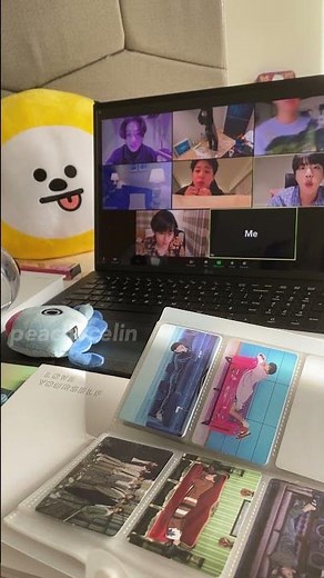 1 minute zoom video call with bts