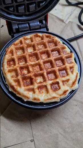 My first Keto Chaffle using a mini waffle maker!