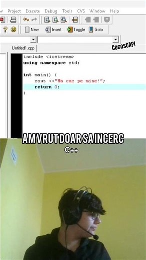 Am incercat si eu C++ 😭 #memes #subscribe #funny #coding #fypシ゚viral #ytshorts #youtubeshorts #idk
