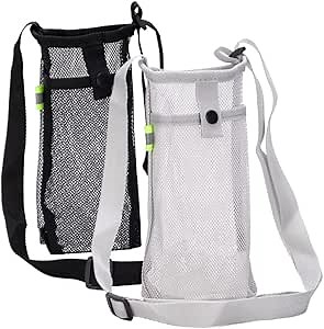 Water Bottle Holder with Strap, Insulated Crossbody Sling Bag, Carrier with Phone Pocket for Walking Hiking Camping Fishing