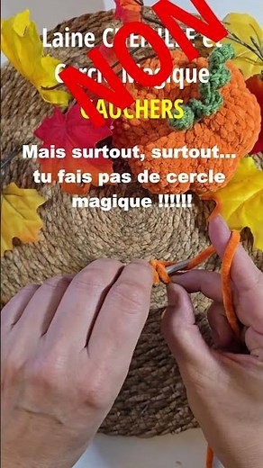 10-TUTO CROCHET (GAUCHER) : LAINE CHENILLE - Piquer dans une maille en l'air pour un ROND