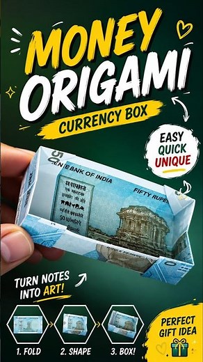 Make a Box with Currency Note #shorts #origami