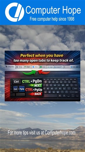 Switch Browser Tabs FAST (No Mouse Needed!) #BrowserTips #ProductivityHacks #TechShorts #LifeHacks
