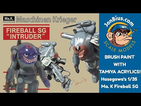 Brush Paint With Tamiya Acrylics! Hasegawa's 1/35 Ma. K Fireball SG