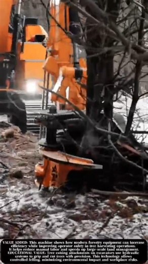 Powerful Excavator Tree Cutter in Action! #shorts