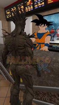 Goku trabaja en MacDonalds 🤣🤣 (pelea con Groot)