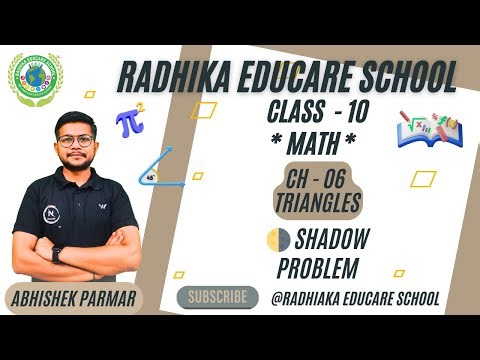 Shadow Problem 🌗 | Girl & Lamp Post | Similar Triangles | Class 10 Maths | Chapter 6 Triangles