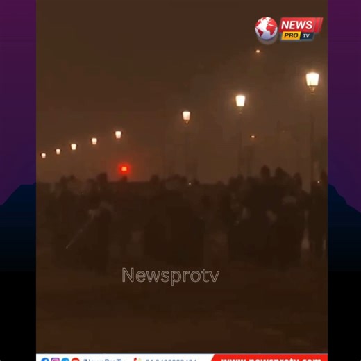 Republic day 2024 parade rehearsal takes place at Kartavya Path in Delhi amid dense #fog and #cold wave | Newsprotv | Facebook