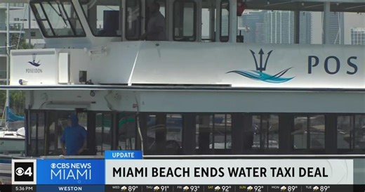 Miami Beach ends water taxi deal