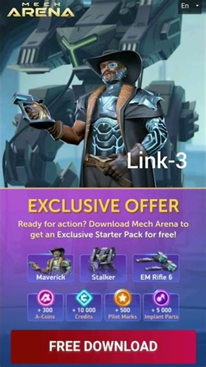 mech arena hack starter pack, free mech & game currency #mecharena #mecharenahack #trending #shorts