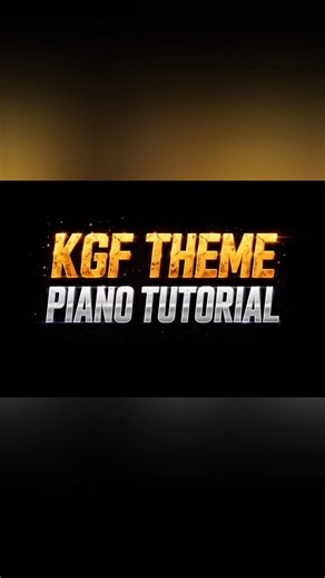 KGF THEME 🎹 | Perfect Piano Tutorial 🎶 #shorts