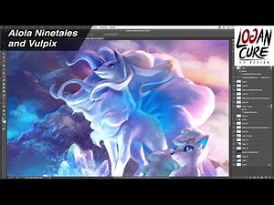 Alola Ninetales and Vulpix - Ice Fairy - Speedpaint by Logan Cure