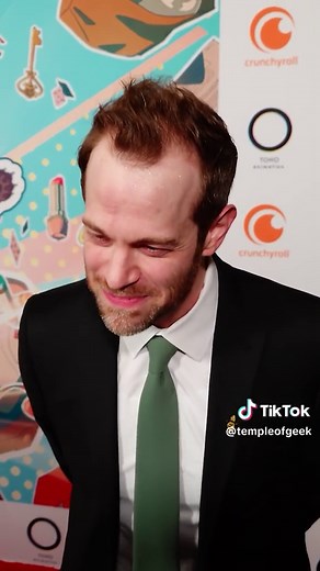 Alex Organ, the voice of Loid Forger in SPYxFAMILY, on the red carpet at the LA premiere of