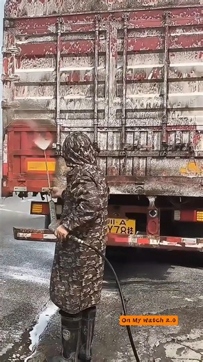 extreme mud covered truck pressure wash asmr #pov #truckwash #satisfying