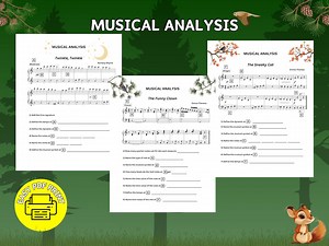 Musical Analysis and Review - PDF Printable - Music Theory Sheet - Music Homeschooling - Beginner Music - Piano Lessons - Music Class - Etsy