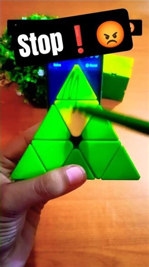 Never Colour Pyraminx Cube 😡 #viral #rubikscube #shorts 😊😊