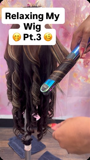 Slayed By The Bam on Instagram: "Part 3 of me relaxing my wig series 🥰😍🤭💖 @thee_hair_slayer . . . . . . . . . . . . #4chair #wig #hair #reels #hairreels #relaxer"