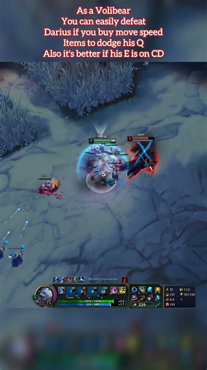 Snow King Volibear Top lane Destroys God King Darius with this secret #volibear #leagueoflegends