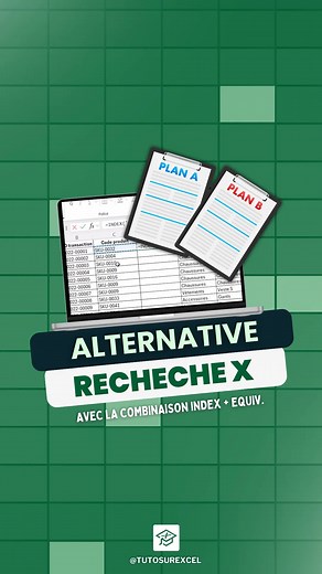 Tu n’as pas encore accès à la fonction RECHERCHEX dans ton fichier Excel ? Pas de souci, je te montre une alternative puissante avec la combinaison INDEX EQUIV. 🚀📊 Avec cette méthode, tu pourras récupérer des données dans un tableau en fonction de critères spécifiques, sans les limitations de RECHERCHEV. C’est un peu plus avancé, mais une fois maîtrisé, tu gagneras un temps précieux et rendras tes fichiers Excel encore plus performants. 💡 Regarde cette vidéo pour apprendre à utiliser cette as