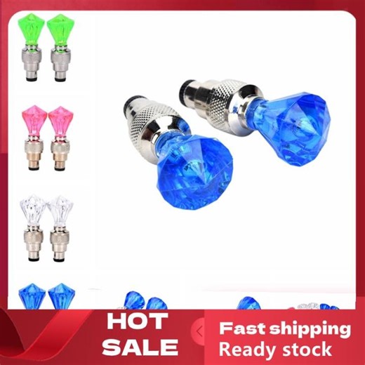 🚚【Local Express Delivery】🚚 bluesea 2x LED Motorcycle Cycling Bike Bicycle Wheel Tire Valve Flashing Light Car Lamp | Lazada PH