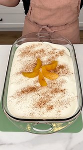 This no-bake peach cheesecake dessert is so simple