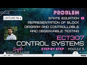Block diagram testing for controllability and observability - Problem | CS - Module 5 | Lect 80