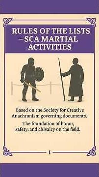 Rules of the Lists - SCA