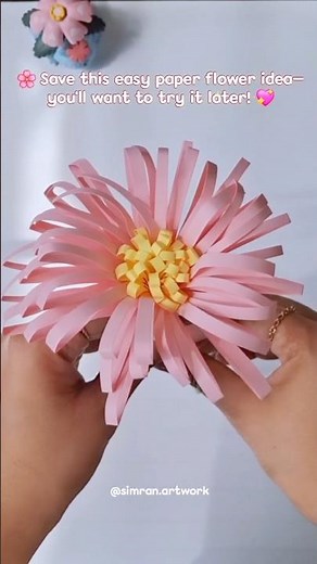 The Easiest DIY Paper Flower Tutorial 🌸 #craftideas
