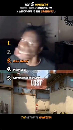 TOP 5 Craziest Game Over Moments #shorts