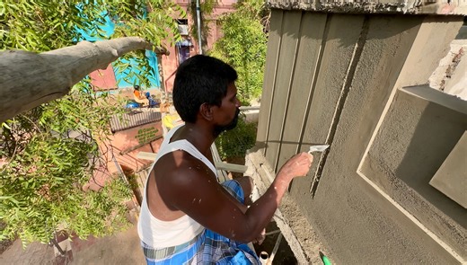 Legendary Man Work!-Wall Elevation design Plastering Technology | G.G.Construction