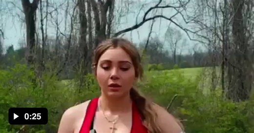 Just A Woman Taking On A Big Log