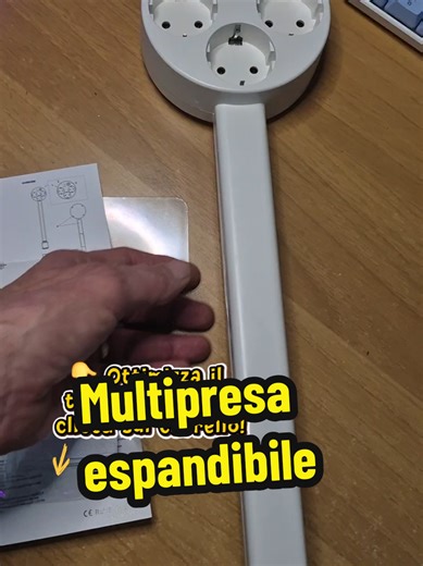 ​🔋 Finalmente la presa che si adatta a te! ✨ Scopri la multipresa espandibile (47-67 cm), il gadget indispensabile per chi vuole un setup pulito e funzionale. 🛠️ Grazie alla rotazione a 180° e alle 3 prese Schuko integrate con USB-A e USB-C, puoi alimentare tutto il tuo mondo tech con un solo accessorio. Ideale per la cucina, l'ufficio o dietro il divano dove lo spazio è sempre poco! 🏠⚡ ​✅ Estensibile da 47 a 67 cm (Telescopica) ✅ 3 Prese Schuko USB A & USB C ✅ Rotazione a 180° per la massima