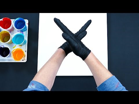 The Crossed Acrylic Pouring | NEW Fluid Painting