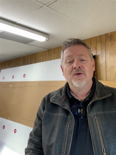 This glass table top is over 12 feet long 😳 We made a full-size pattern, hung it up, took a picture, and digitized it into a DXF file so the CNC could do the work. Every curve matters when you're matching a live edge wood base—and this one’s gonna be beautiful.