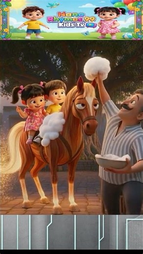 Poor Horse! Funny Barber Scene 😂✂️| Nano Rhymes 99 Kids Tv #shorts