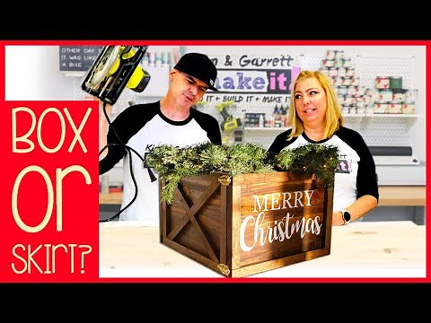HOW TO MAKE A CHRISTMAS TREE BOX | Easy DIY Collapsible Farmhouse | Christmas Decor