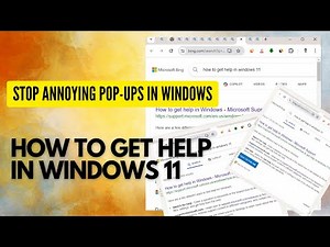 Stop Annoying Pop-Ups in Windows 11 - Quick Fix! | How to get help in windows 11
