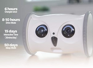 Skymee Owl Robot Pet Camera & Pet Treats Dispenser