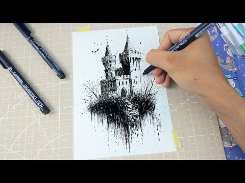 How To Draw Medieval Castle From Imagination | The Castle