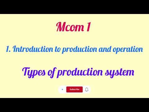 Types of production system ( Mcom1 sem1)( POM)