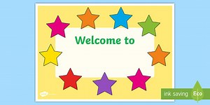 Star-Themed Welcome Door Sign Display