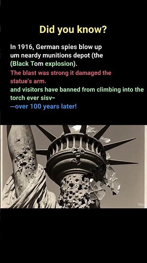 The Explosion That Damaged the Statue of Liberty 😳💥 #shorts