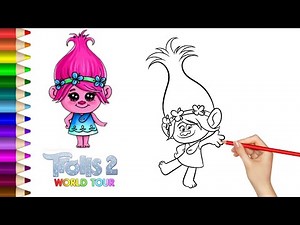How to Draw Poppy from Trolls | Easy Drawing Tutorial 🎨✨