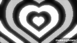 Black and White Y2k Neon LED Lights Heart Background || 1 Hour Looped HD on Make a GIF