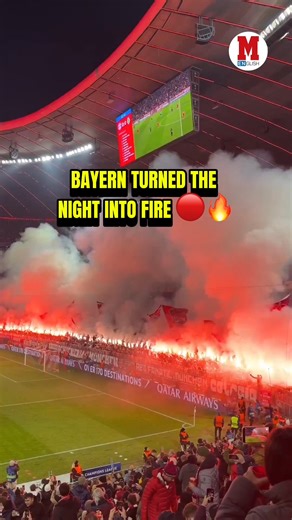 Bayern’s pyro show tonight… this is pure AURA. 🔥🔴 #UCL #Bayern #Champions | Marca in English