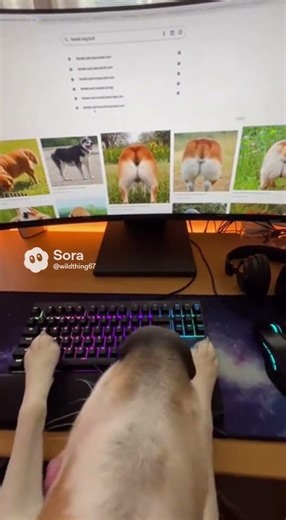 sus dog💀 #funny#dog #meme #memes #ai #cute #soraai